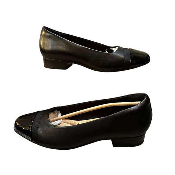 Clarks Juliet Monte Flat | Size 9W (Wide) | Color Black - Picture 3 of 9